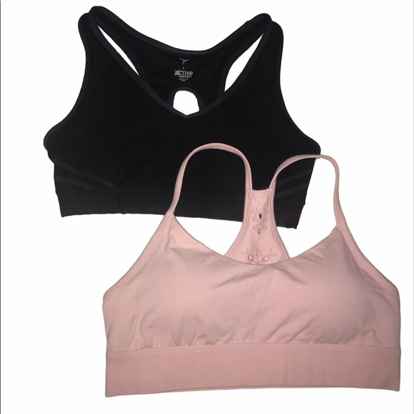 Old Navy Other - Old Navy Sports Bra Bundle of 2 Large Pink Black